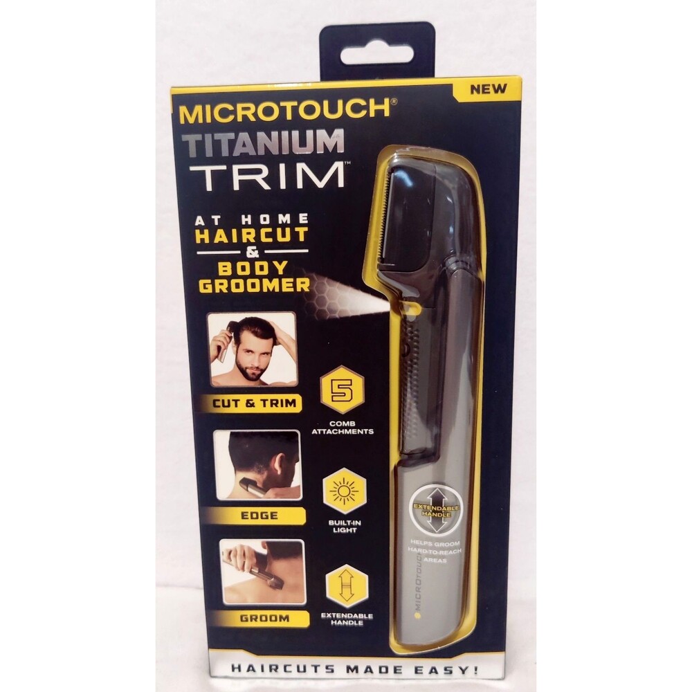 Microtouch Titanium  Trim  At Home Haircut & Body Groomer with Light NEW